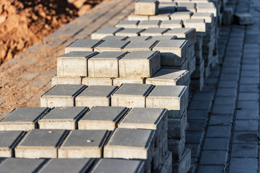 Pavaje din beton pentru curte care necesită curățare și întreținere periodică